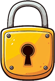 Closed golden padlock representing security and data protection
